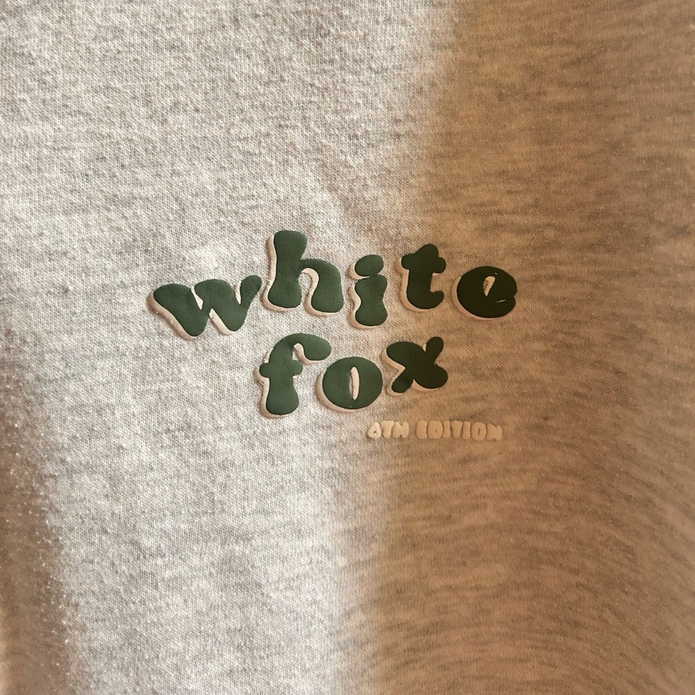 White Fox Boutique Light Gray Green Bubble Sweatshirt - Picture 2 of 5